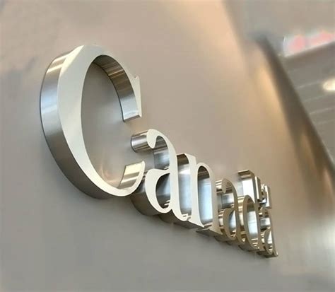 fabricate metal logo for sign|stainless steel signs for business.